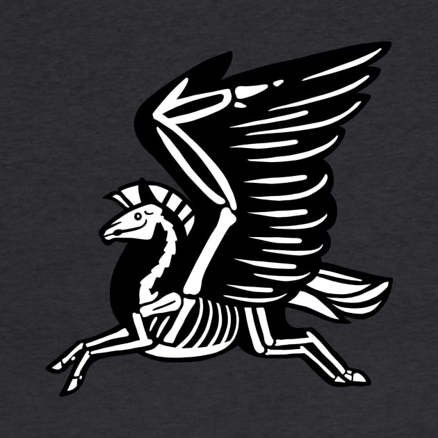 Skeleton Pegasus by doodlebethel
